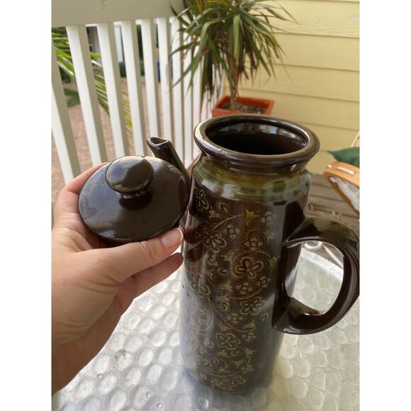 Vintage Franciscan Madeira Pottery/Earthenware Coffee Pot Pitcher - Picture 6 of 10